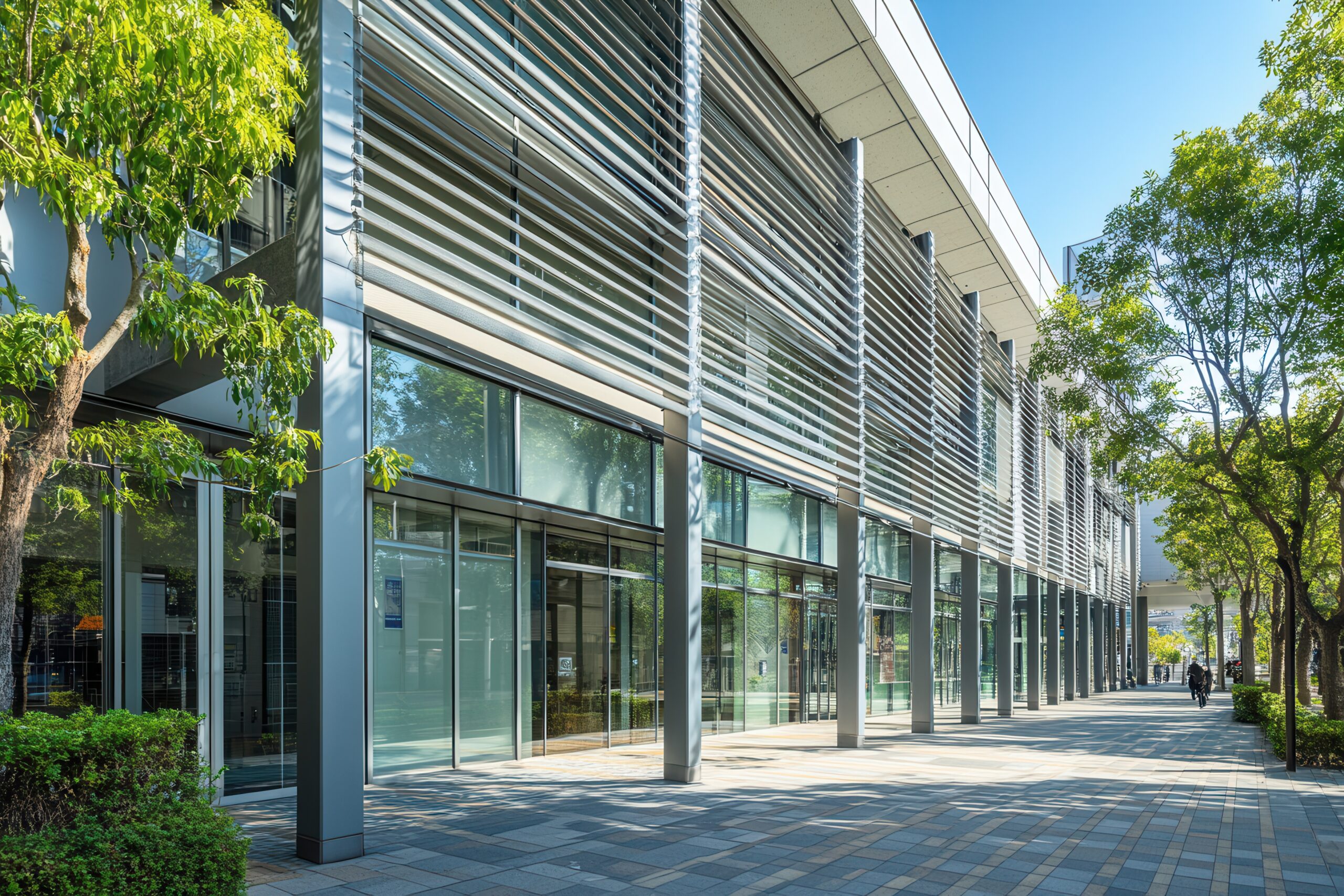 Bürogebäude mit Raffstores