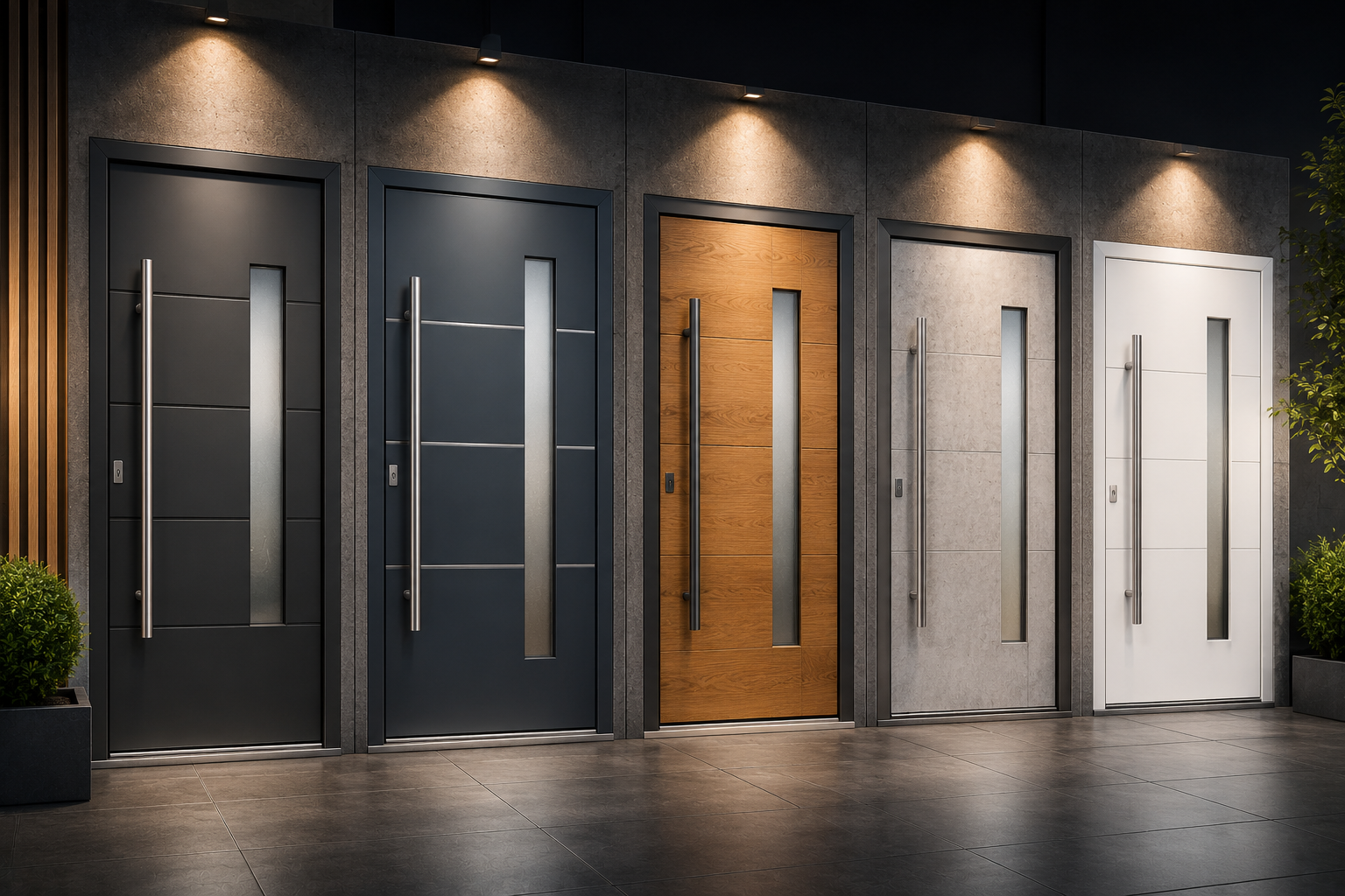 Moderne Haustüren in verschiedenen Designs