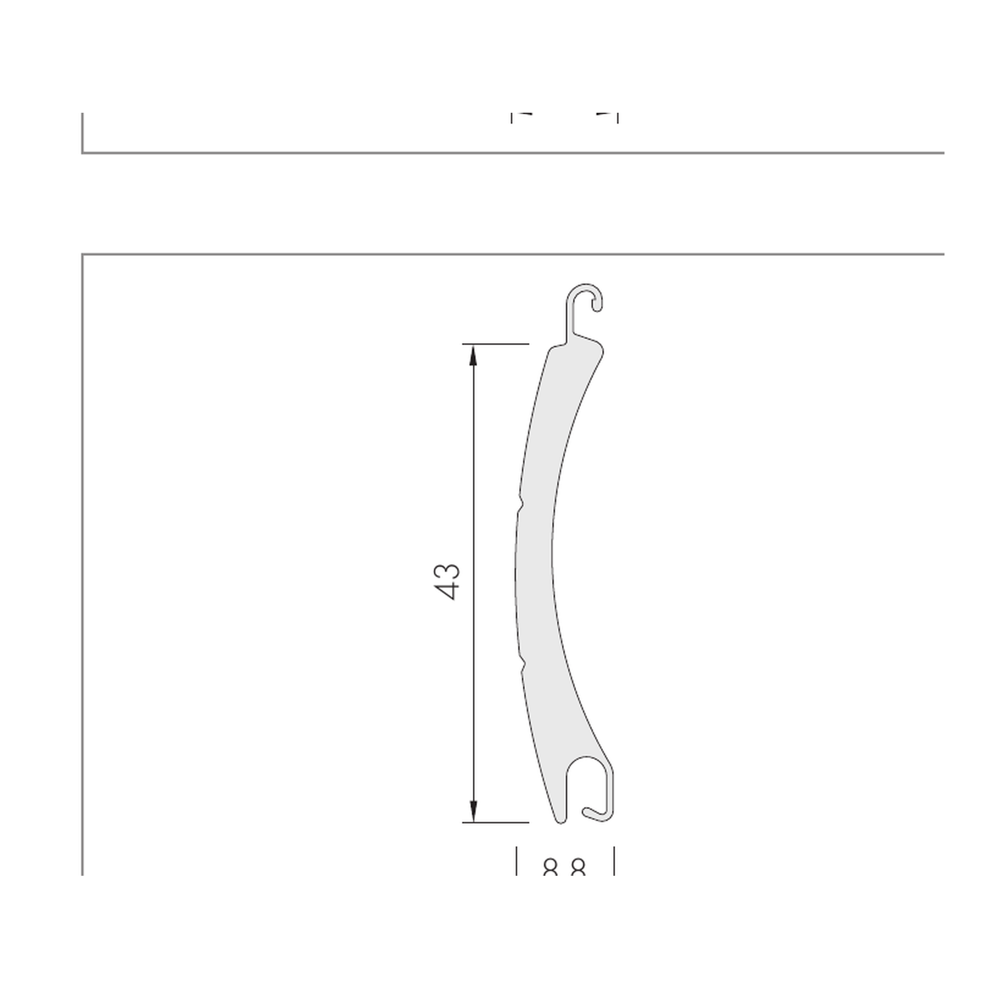 PA 43 Rollladenprofil Querschnitt